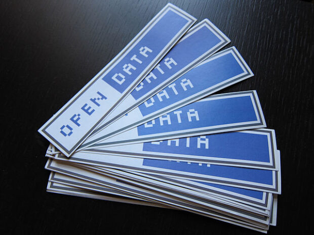 Photo credit: Open_Data_stickers.jpg by Jonathan Gray (CC0 1.0)