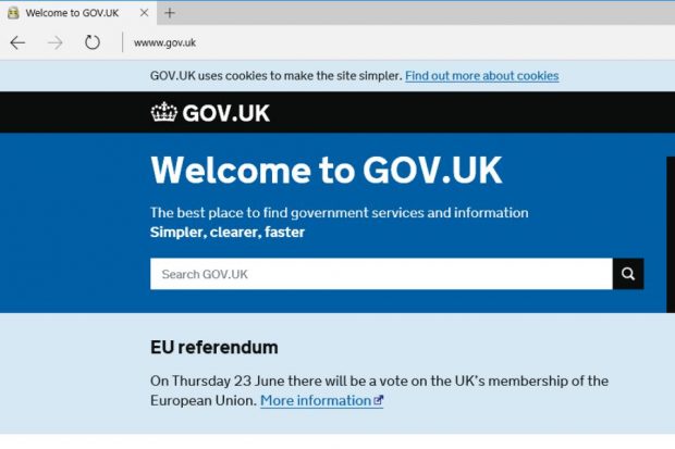The gov.uk website after being modified by a man in the middle attacker. The URL is wwww.gov.uk rather than www.gov.uk also the page is not sent via an encrypted connection. A padlock is shown on the browser tab to try and trick the user.